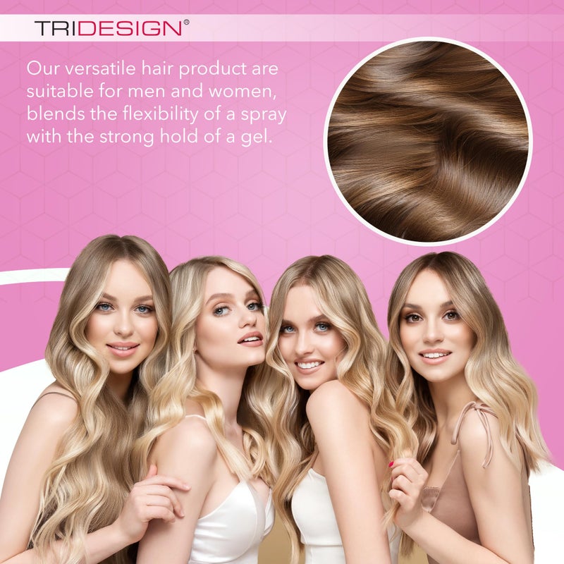 TRIDESIGN TRI Design Aerogel Hairspray - Strong Hold Hair Finishing Spray for Volumizing & Control, Flexible Styling for All Hair Types, Non-Sticky and Scented - For Women and Men - Pack of 4 (10.5 Oz) - Image 4